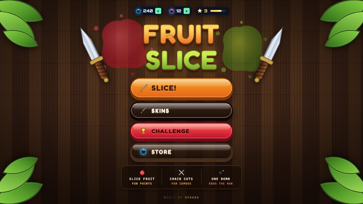 Fruit Slice — browser arcade game